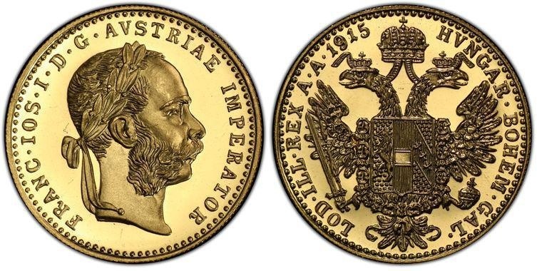 Dukát Františka Josefa I. 1915 PCGS PR69 NOVORAŽBA - 4