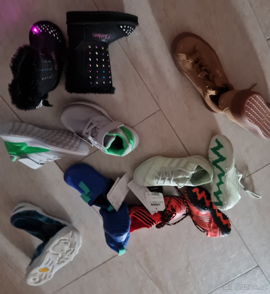 Dětské boty-NOVÉ Adidas, Reebok (použité jsou jen bačkory) - 4