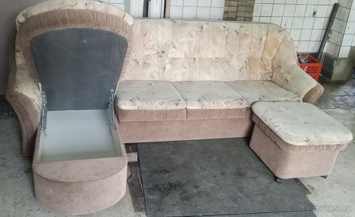 Rohová sedačka +taburet - 4