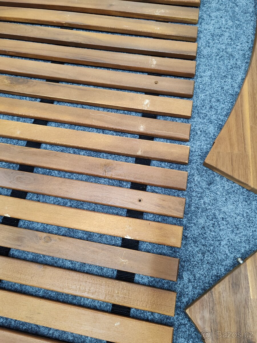 Saunové lehátko z akáciového dřeva - 4