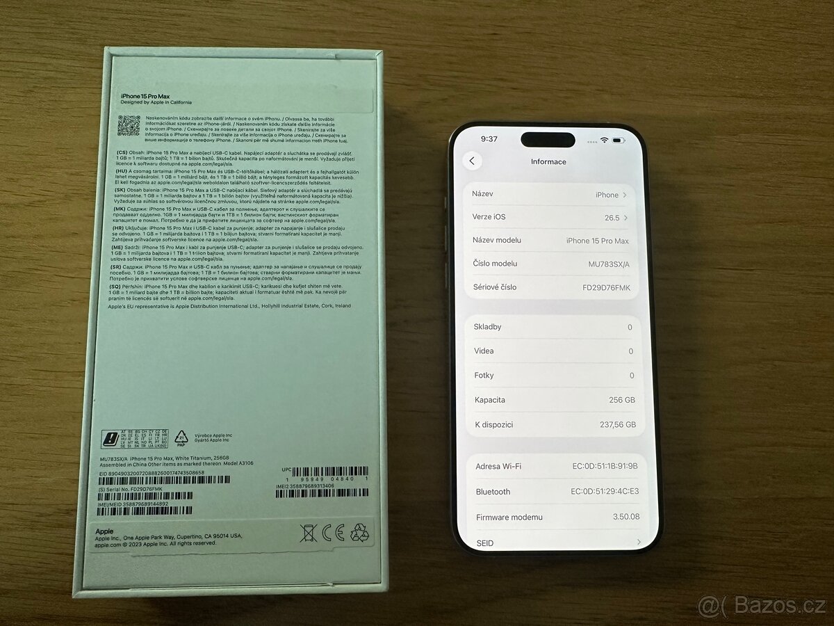 Iphone 15 Pro Max 256Gb Bílý Top Stav - 4