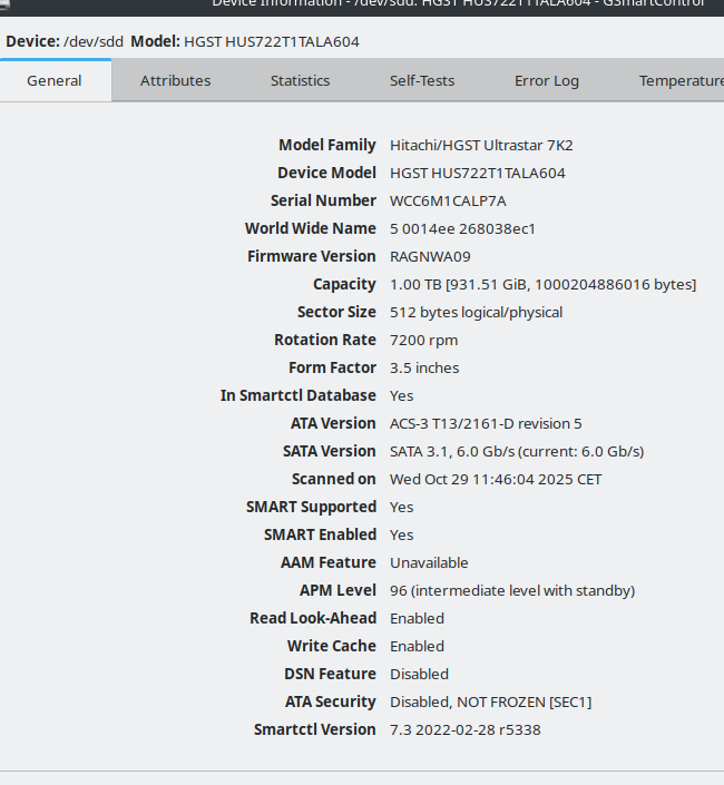 prodám 2ks 1TB datacentre HDD WDC DC HA210 SATA3/6G - 4