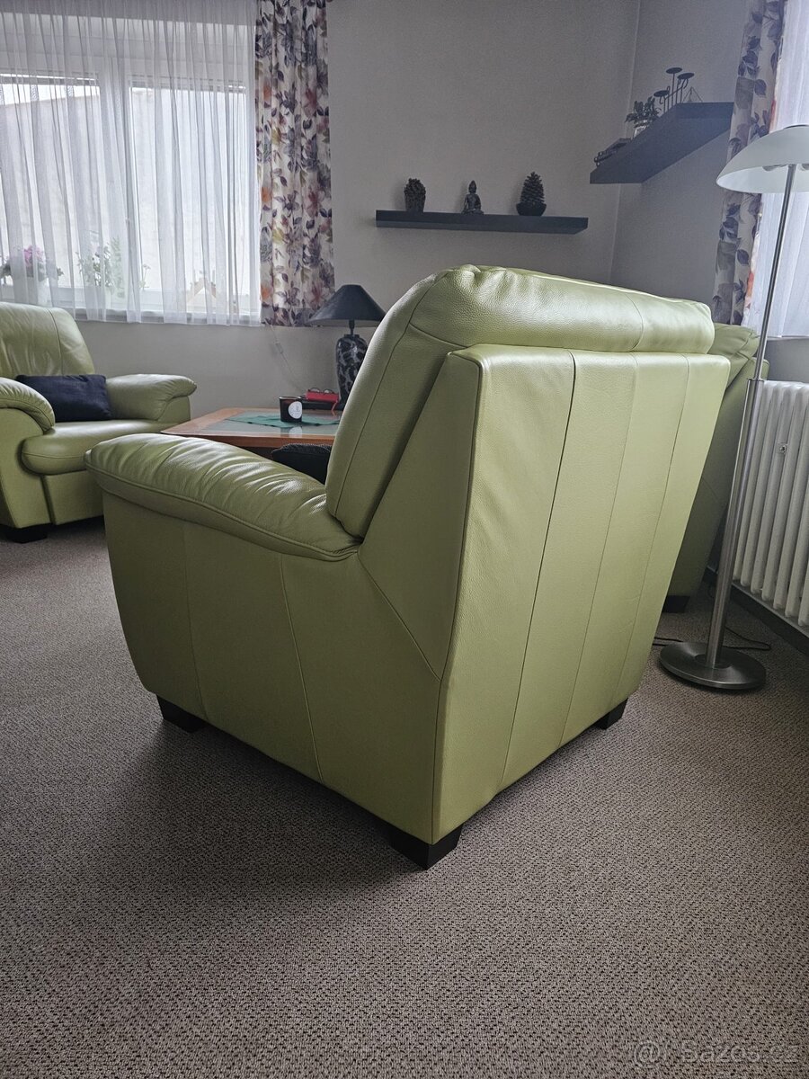 Kožená sedací souprava + 2 křesla - 4