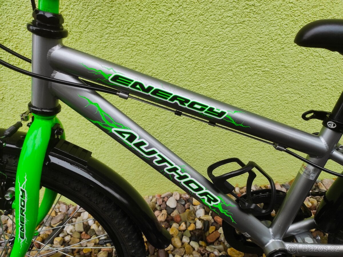 Značkové dětské kolo Author 20" (stříbrná/zelená) - 4