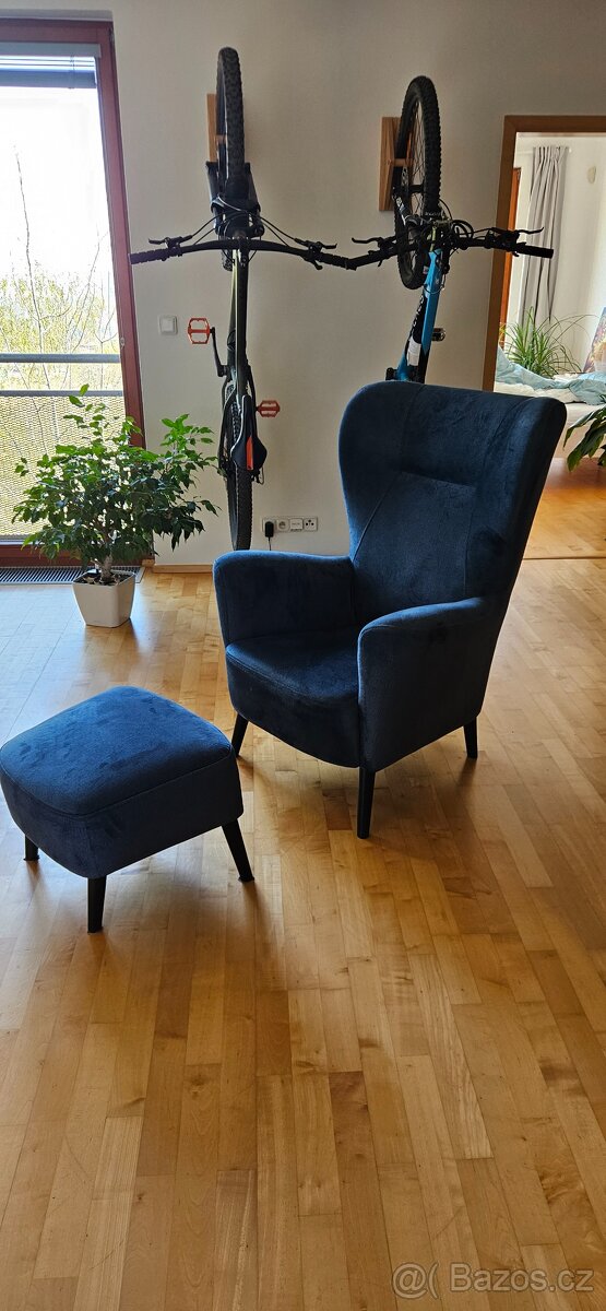 Křeslo + taburet - 4