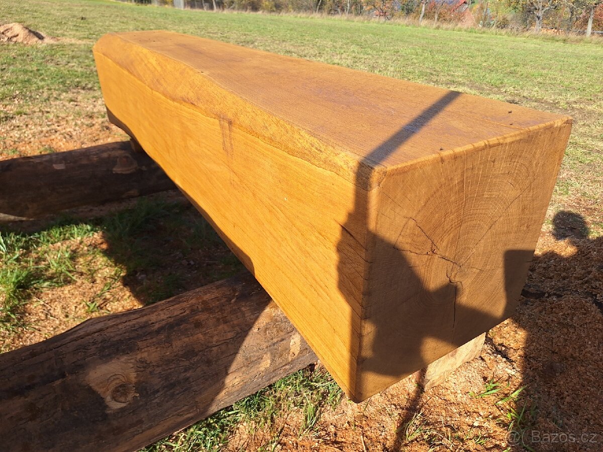 Dubové lavice, sedáky, hranoly , kostky,trámy - 4