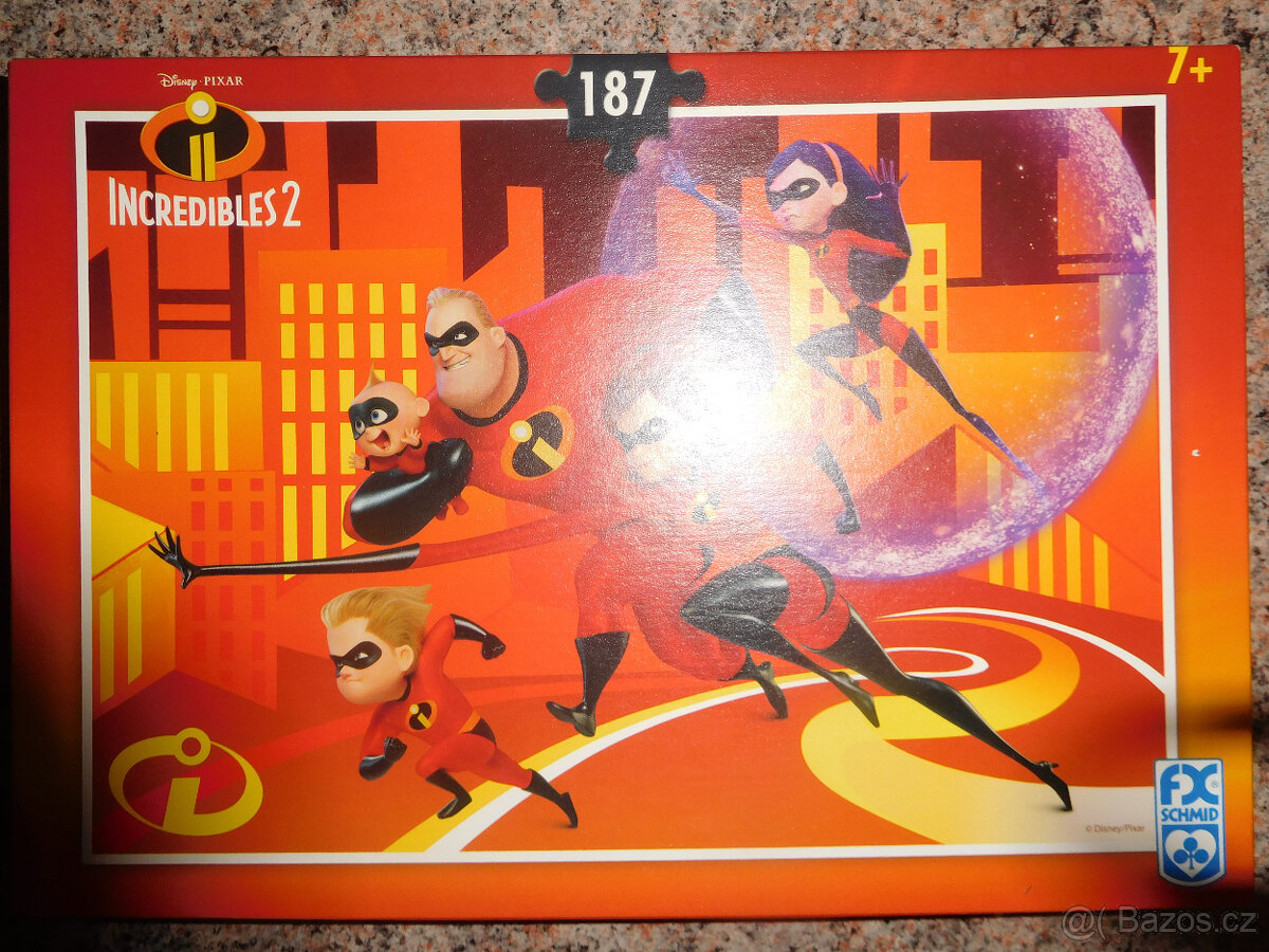 Kostky 36 ks, puzzle Super wings, Incredibles, Brainbox - 4