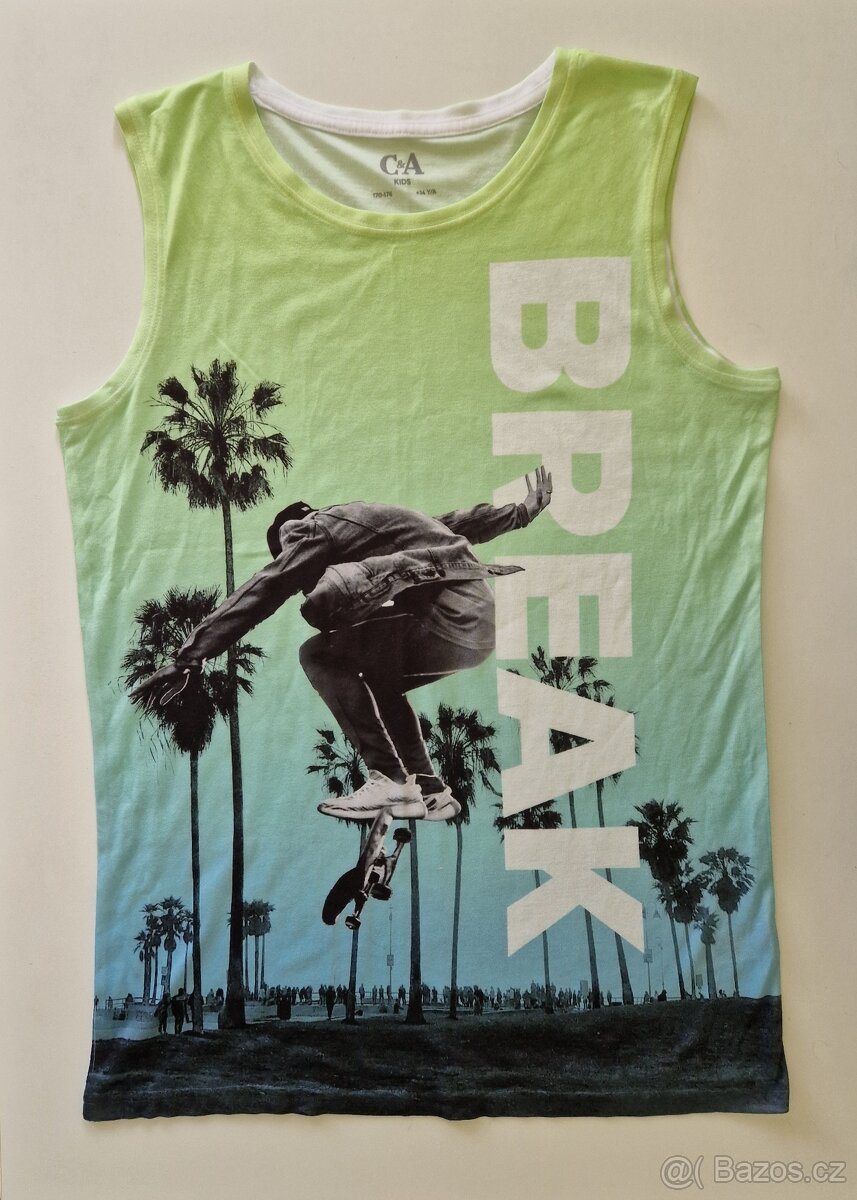 Chlapecké tílko /tričko bez rukávů, vel. 170/176 C&A - 4