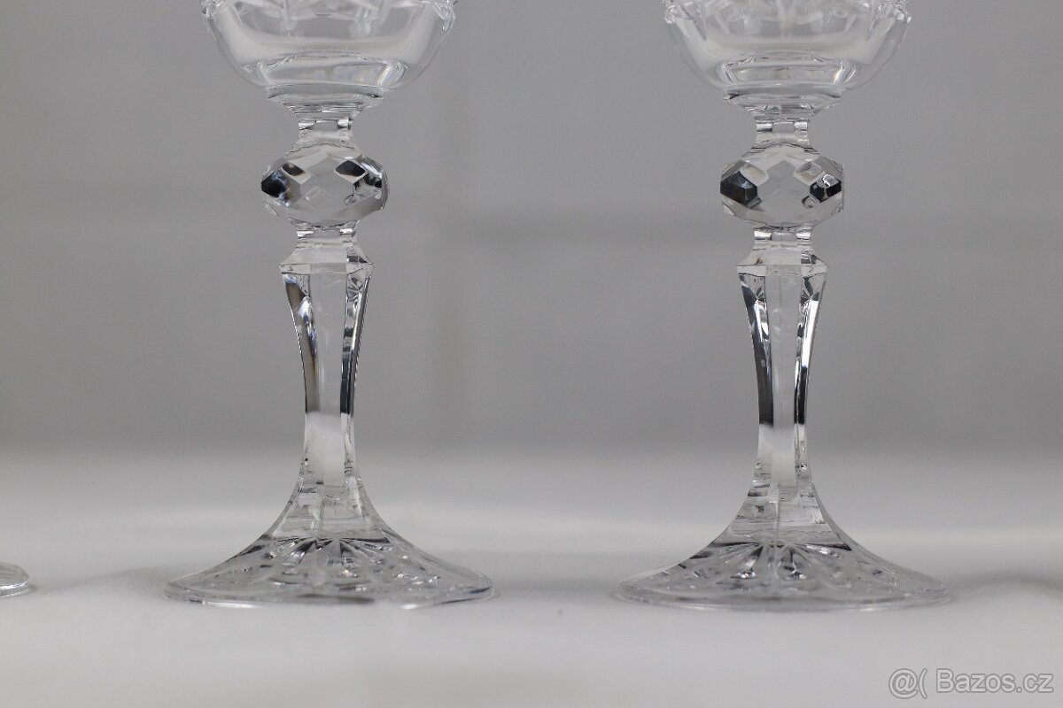 Broušené skleničky křišťál 24% PbO - 4