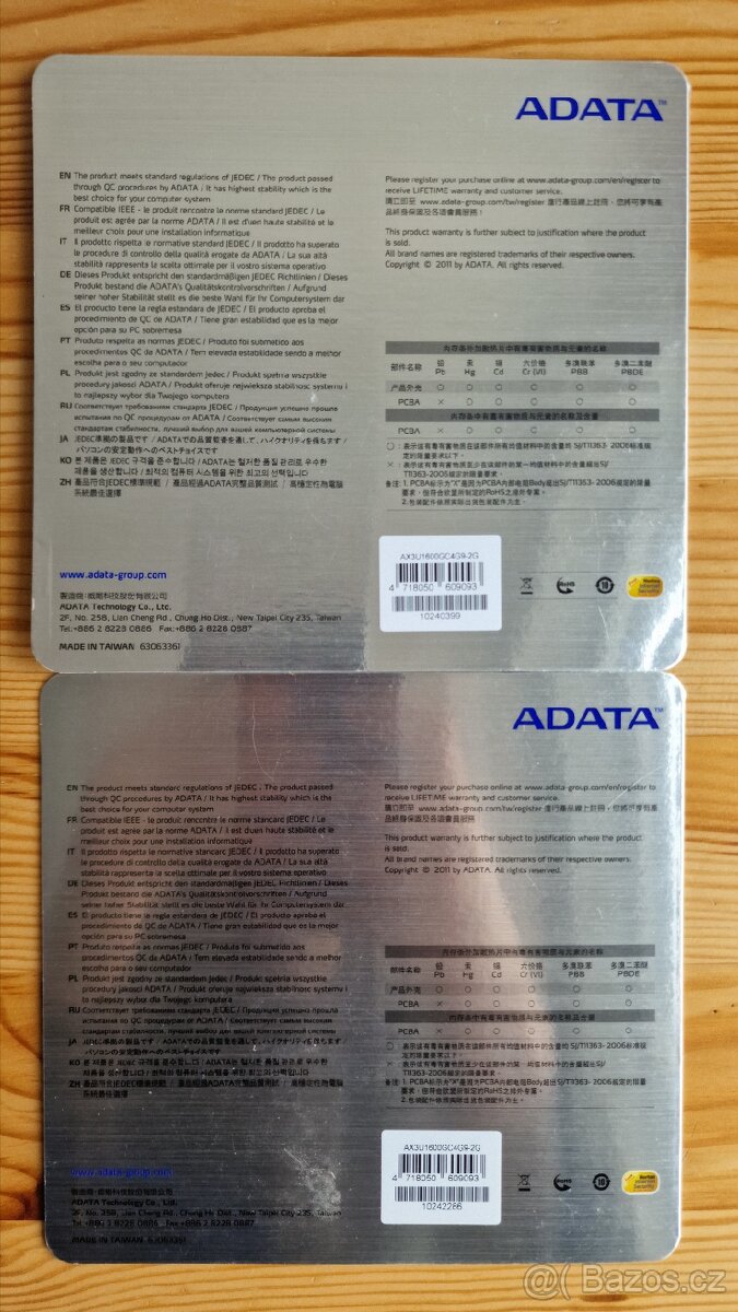 Paměť RAM A-DATA DDR3 16 GB (4x4) 1600 MHz - 4