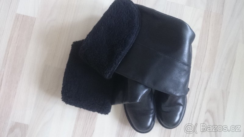Dámské italské kožené kozačky,vel.37. - 4