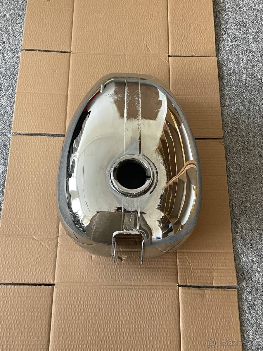 Nádrž Jawa ČZ 250/353 a 350/354 nový kvalitní chrom,poměděno - 4
