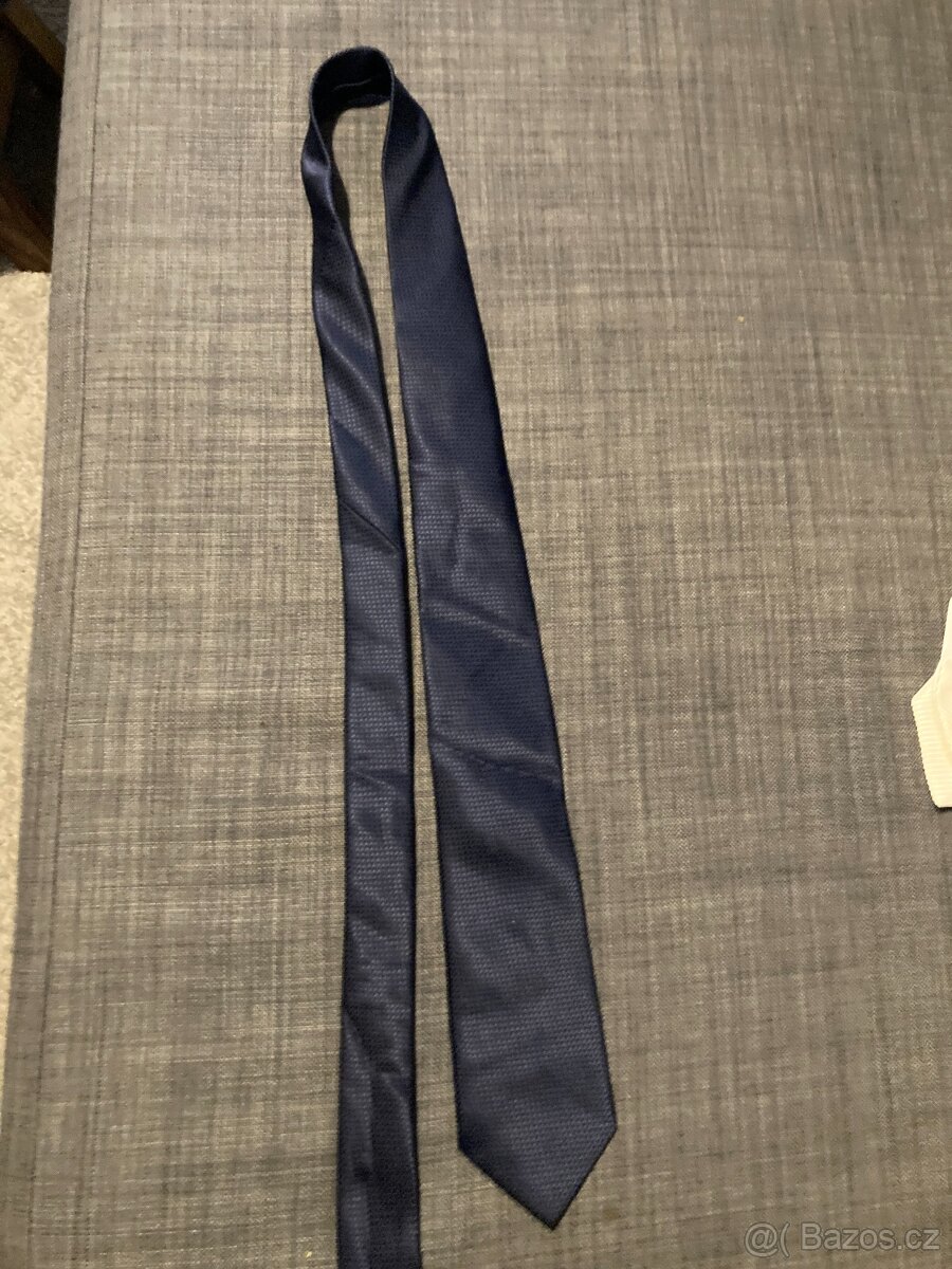 Kravata SLIM modrá zánovní 150 Kč - 4