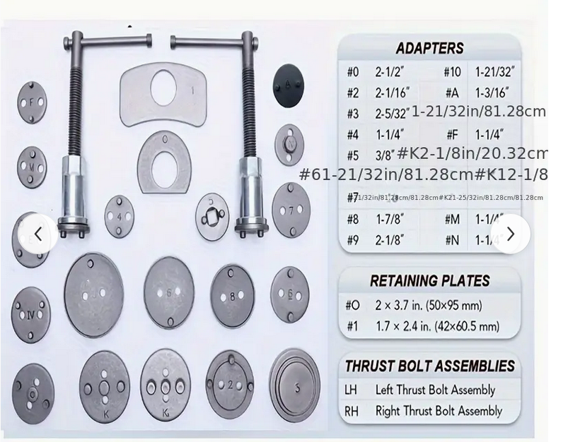 SADA PRO STLAČENÍ BRZDOVÝCH PÍSTŮ - 22 DÍLŮ - 4