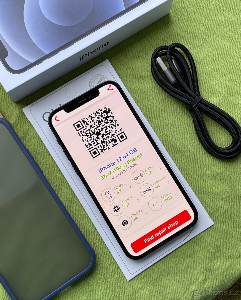 🍏 Apple Iphone 12 Black 64GB 🍎 98% baterie 🔋 - 4
