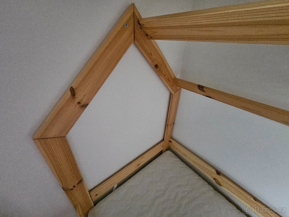 Dětská domečková postel - rošt matrace šuplík - 4