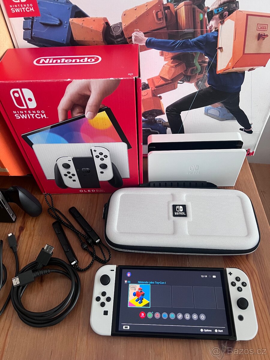 Nintendo Switch OLED + hra Robot Labo a příslušenství - 4