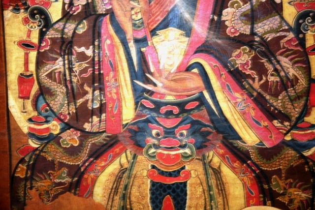 Mudrc v dračím rouše, Čínská etnická chrámová malba 1850 - 4