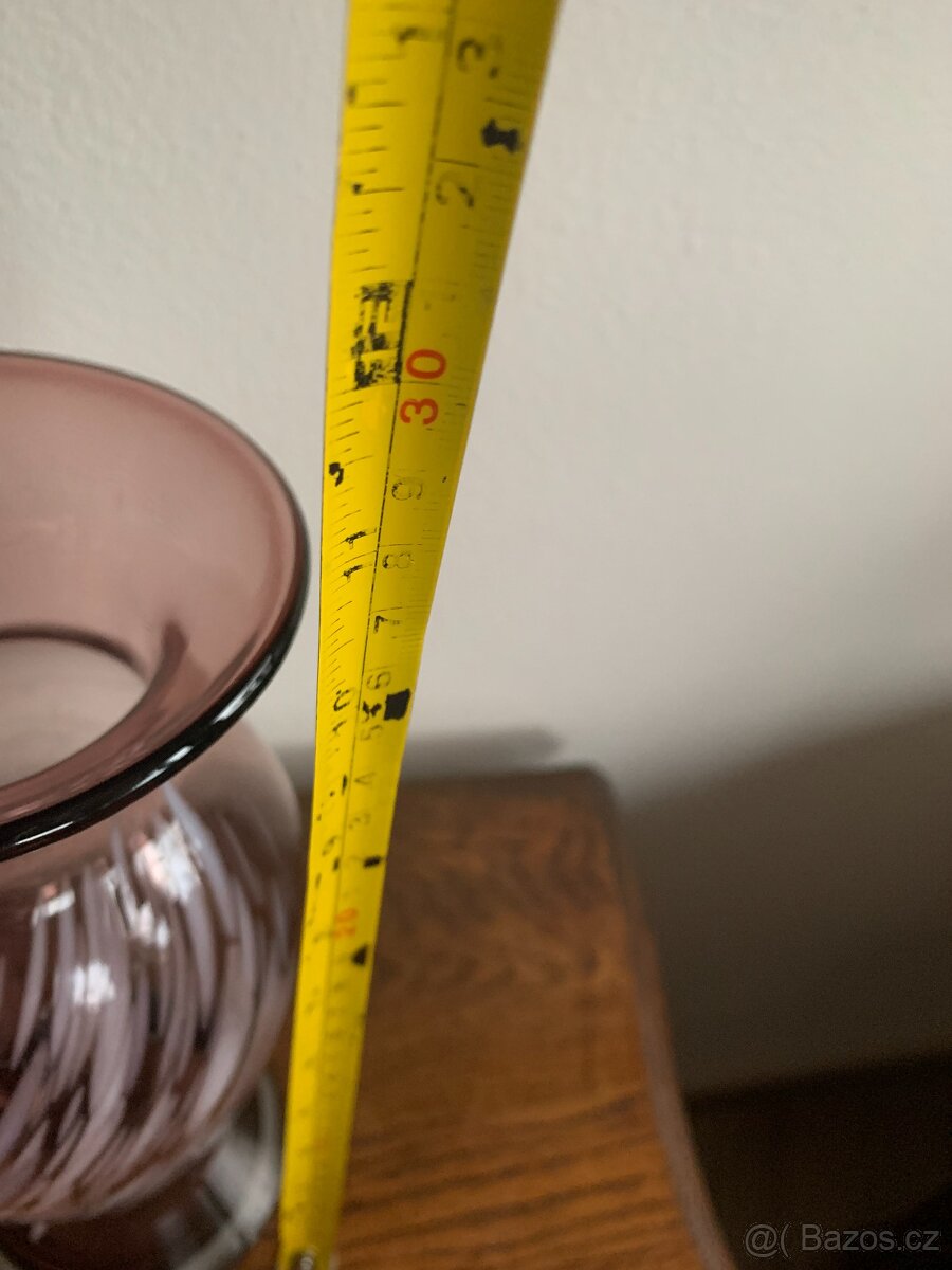 Velká váza hutní brokové sklo - 4