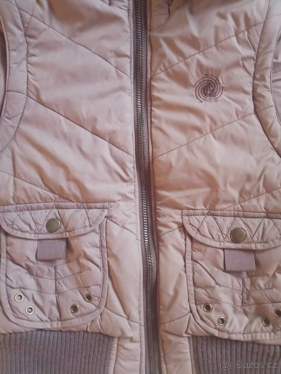 Hnědá zimní bunda vel.134/140 (vesta 2v1) - 4