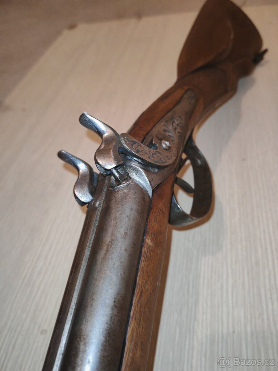 Starožitná perkusní brokovnice - TOP stav.. - 4