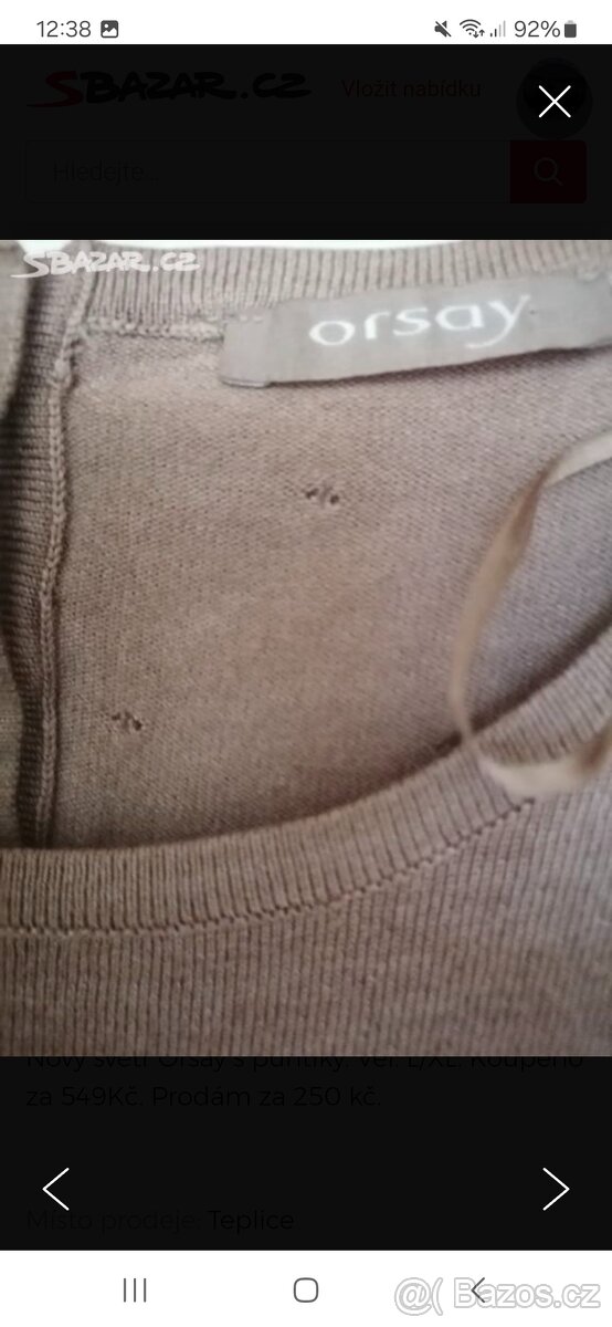 Nový svetr Orsay, vel. L - 4