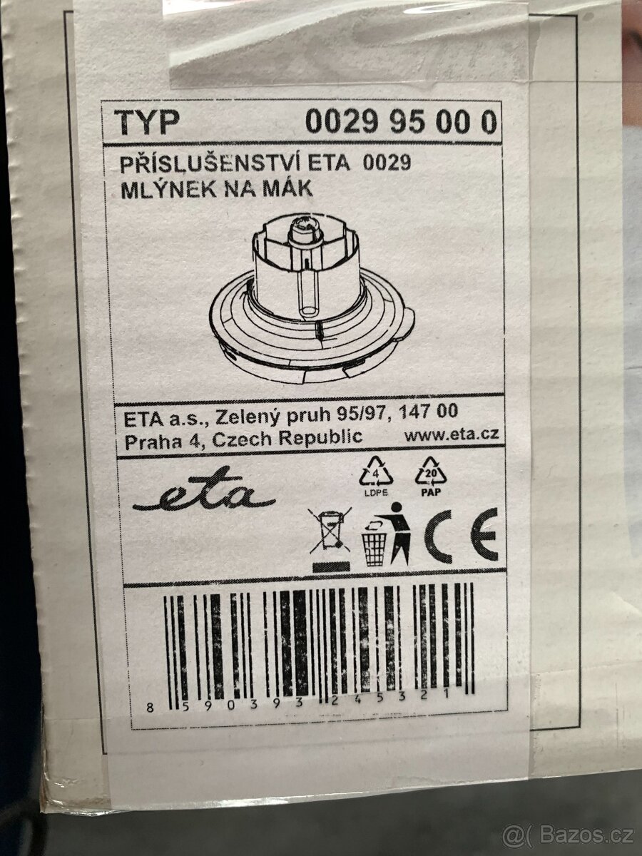 Přísl. k robotům - mlýnek na mák ETA 0029 95000 - 4