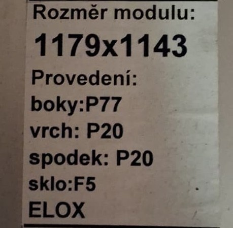 Fixní hliníkové okno 1179x1143mm - 4