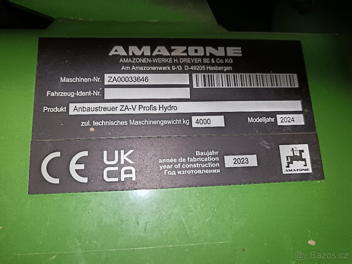 Rozmetadlo AMAZONE ZA-V 3200 Profis Hydro - 4