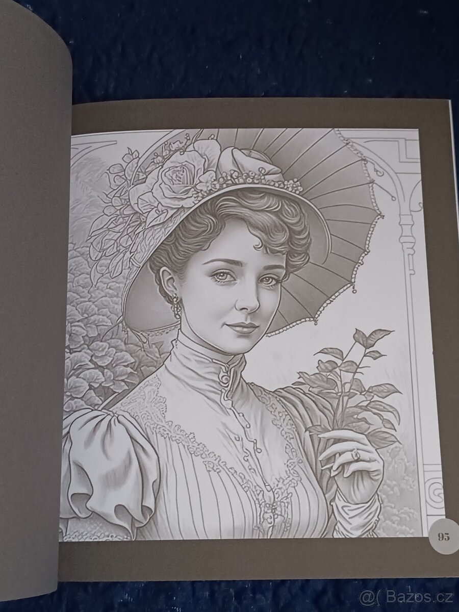 Omalovánky pro dospělé Victorian Ladies-grayscale - 4