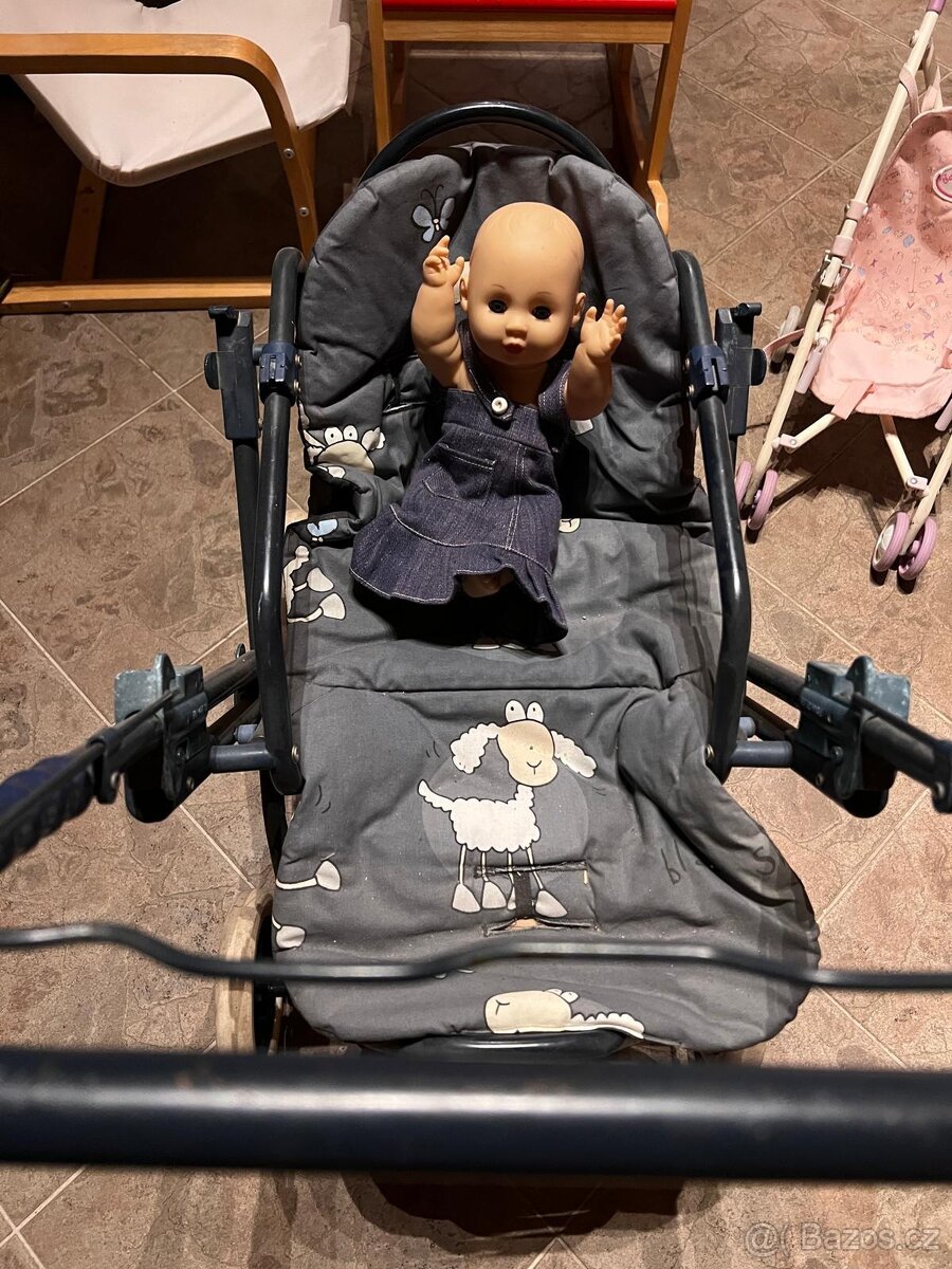 kočárek hole Baby Anabel + panenka + kočárek hluboký - 4
