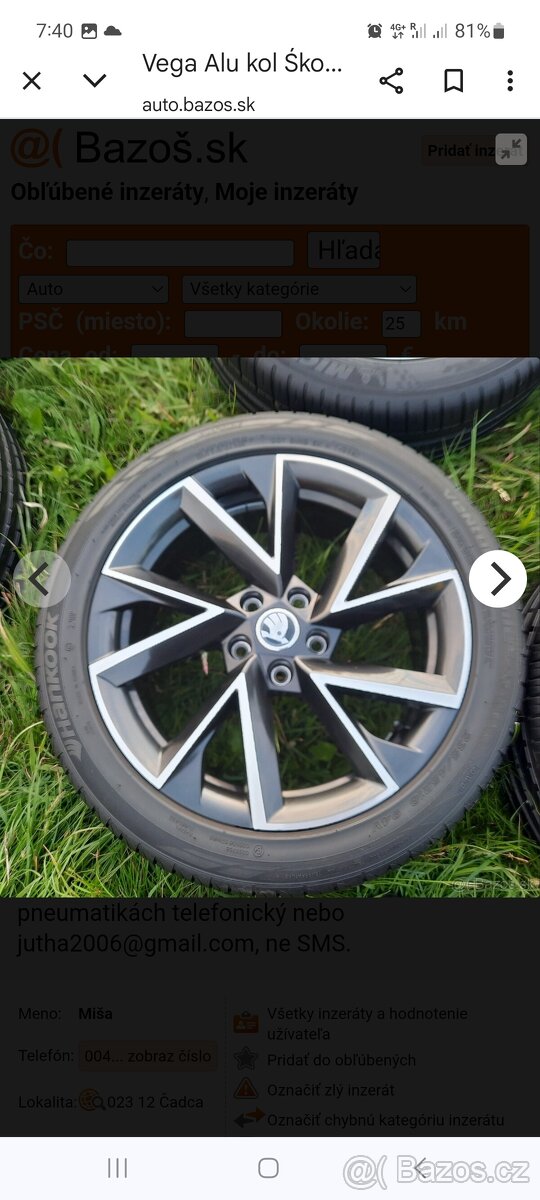 Vega alu kola Superb 3 i 4 Passat R18 ET44 - 4