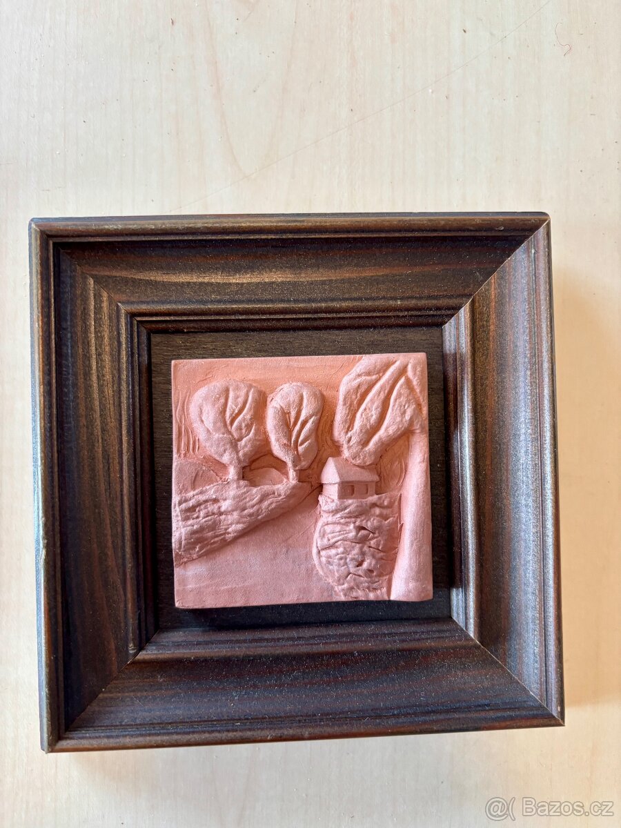 Sada 3 keramických reliéfů – Podbořany, 70. léta - 4