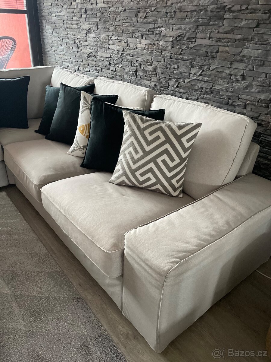 Sedací souprava Ikea Kivik 5 míst + taburet - 4