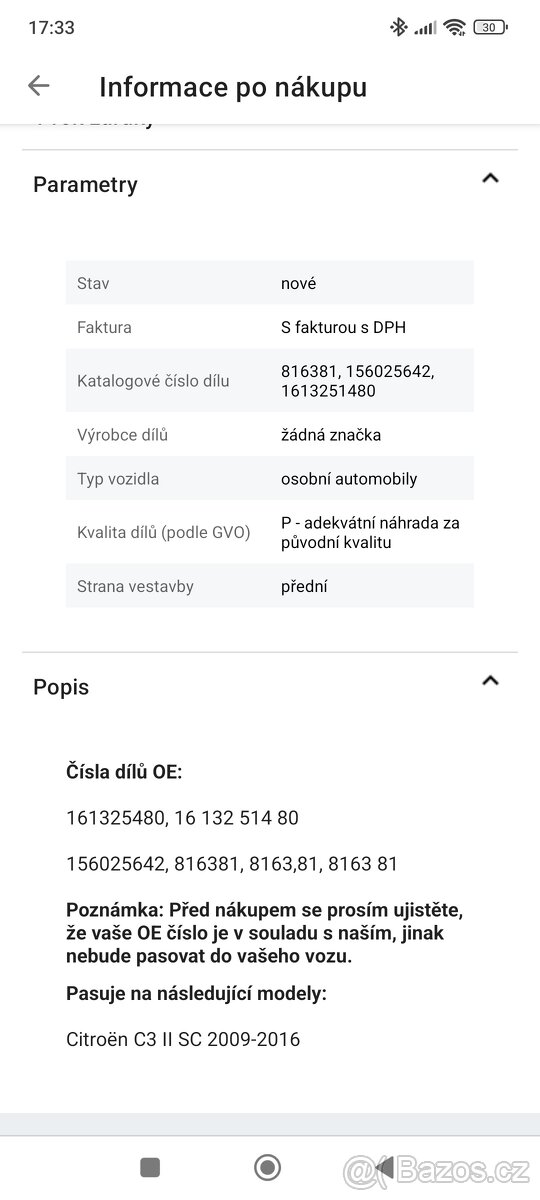 Nová sluneční clona/stínítko pro Citroen C3 - 4