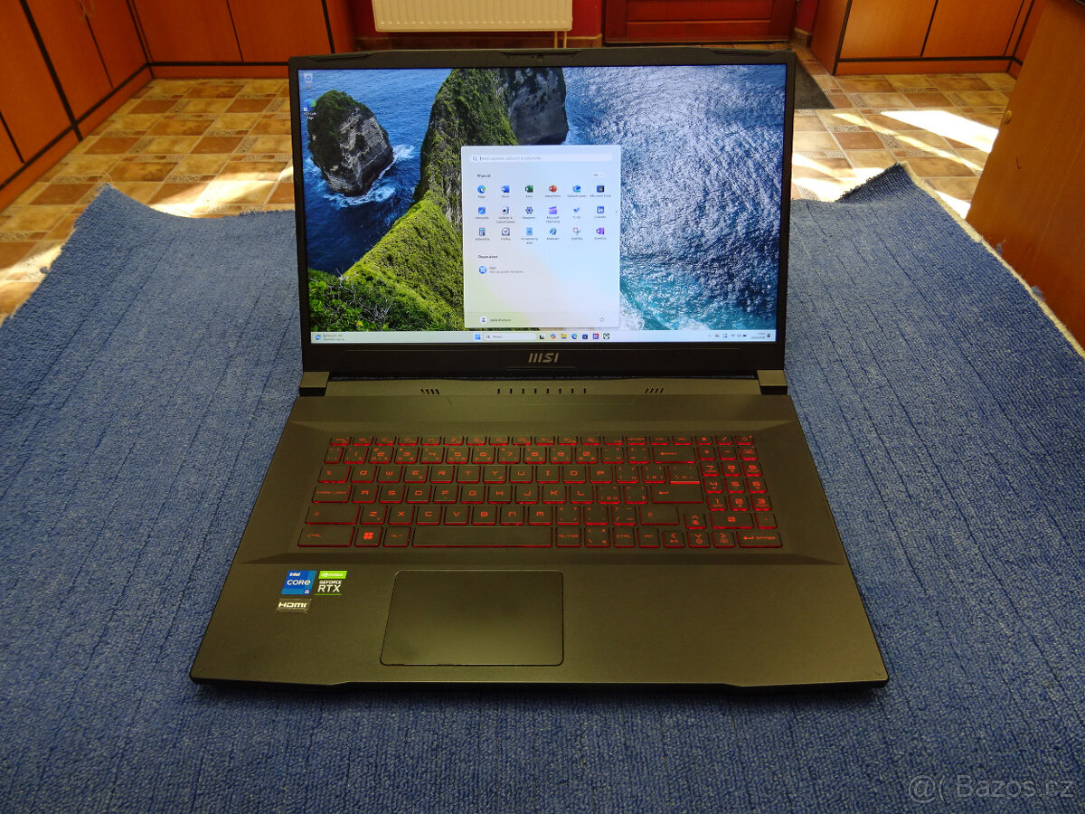 Herní notebook MSI Katana 17,3 8/512GB RTX3050 4GB - 4