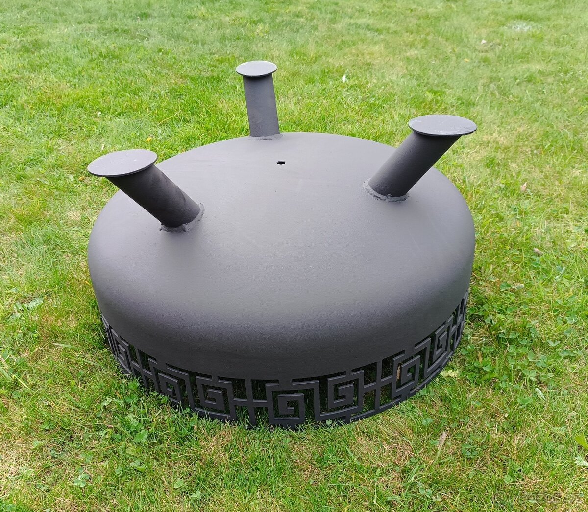 Ocelové přenosné ohniště antický vzor - 4