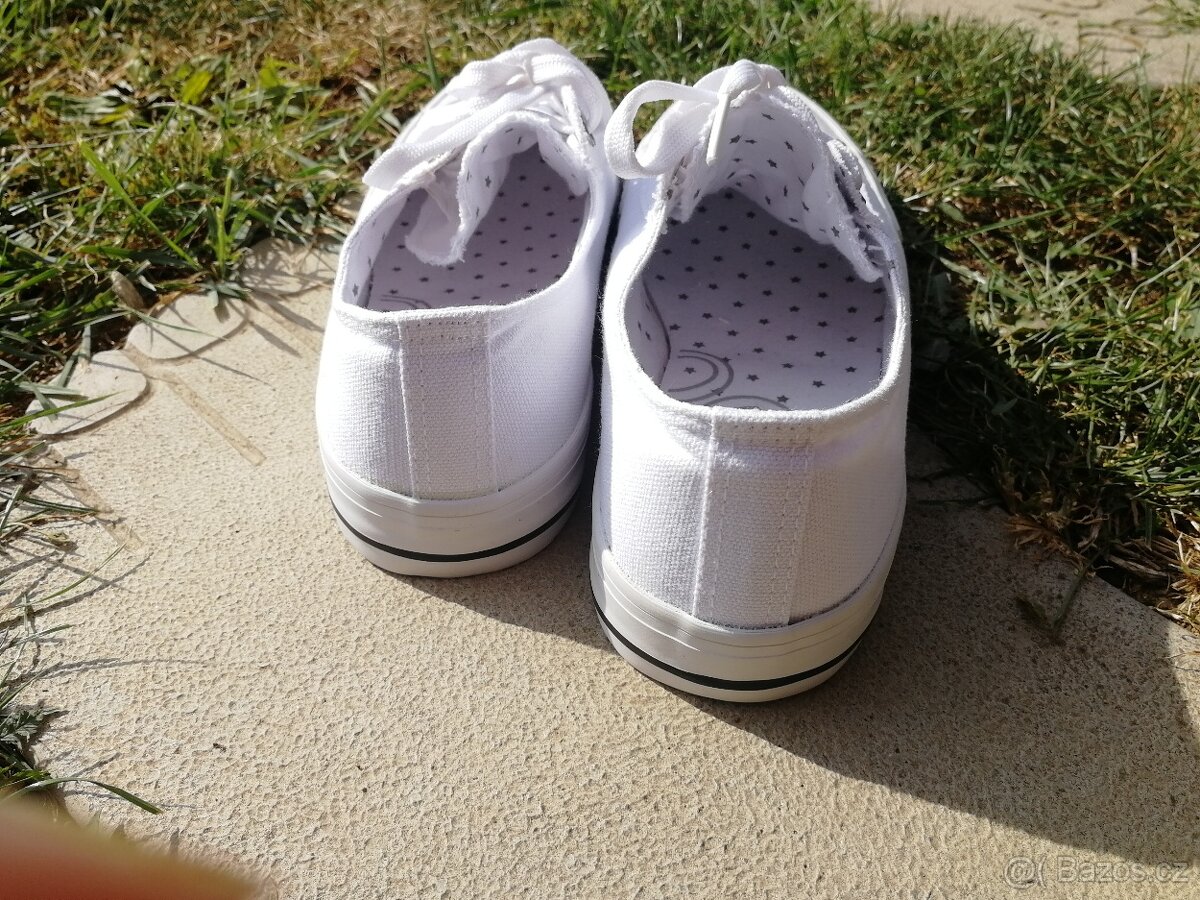 Nové - Bonprix tenisky bilé 40 - 4