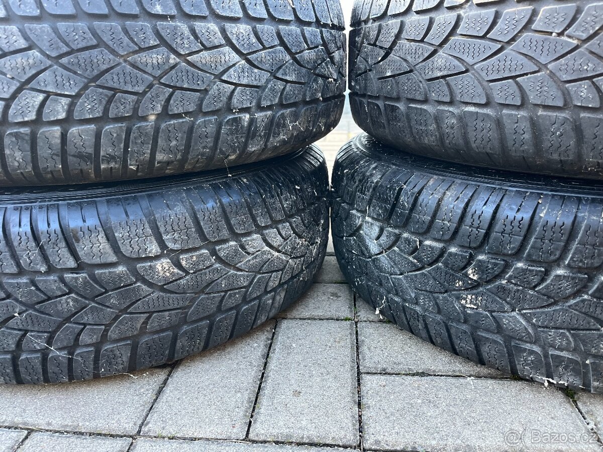 4x plechové disky vw 5x112 R15, zimní pneu 70% - 4