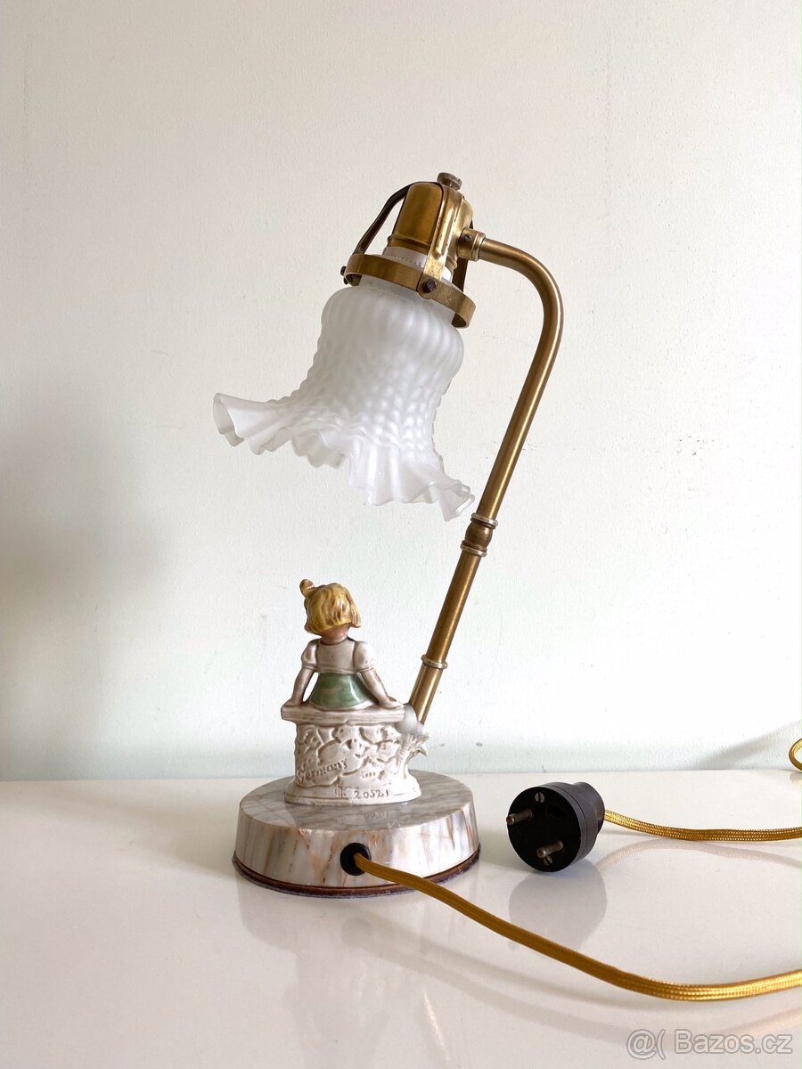 Stará figurální lampa, Německo - 4
