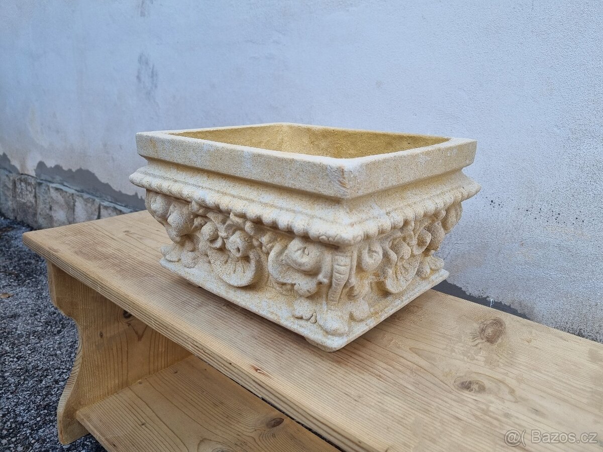 KRÁSNÝ FRANCOUZSKÝ KVĚTINÁČ - PÍSKOVEC - 4