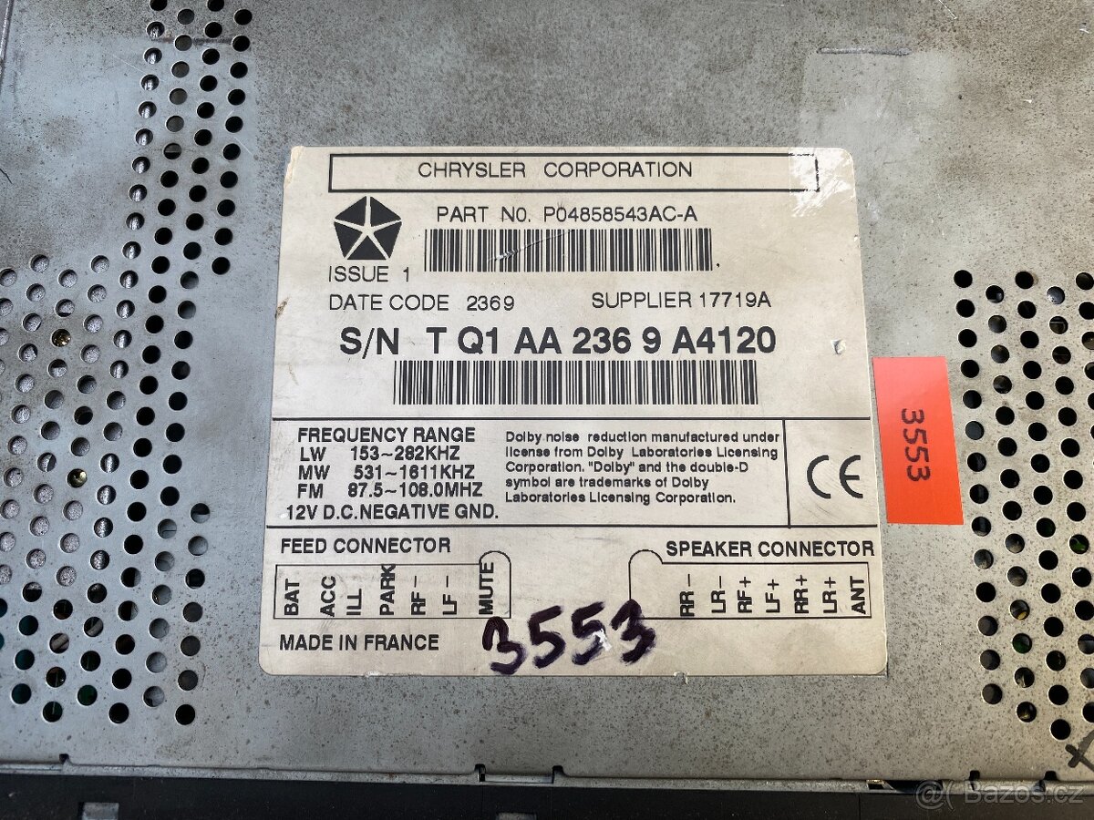 Autorádio na Chrysler, Jeep, Dodge - 4
