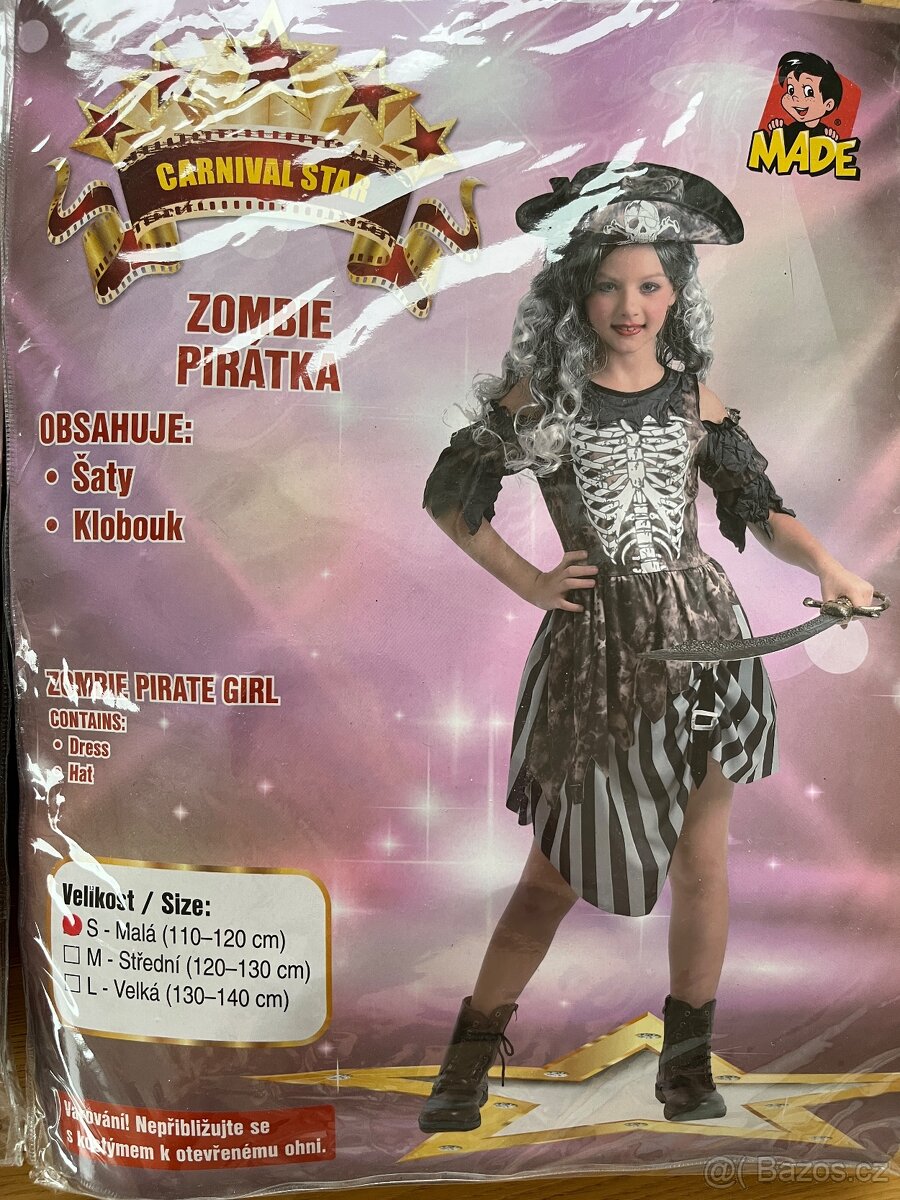 šatičky, kostým princezny, víla, pirátka - 4