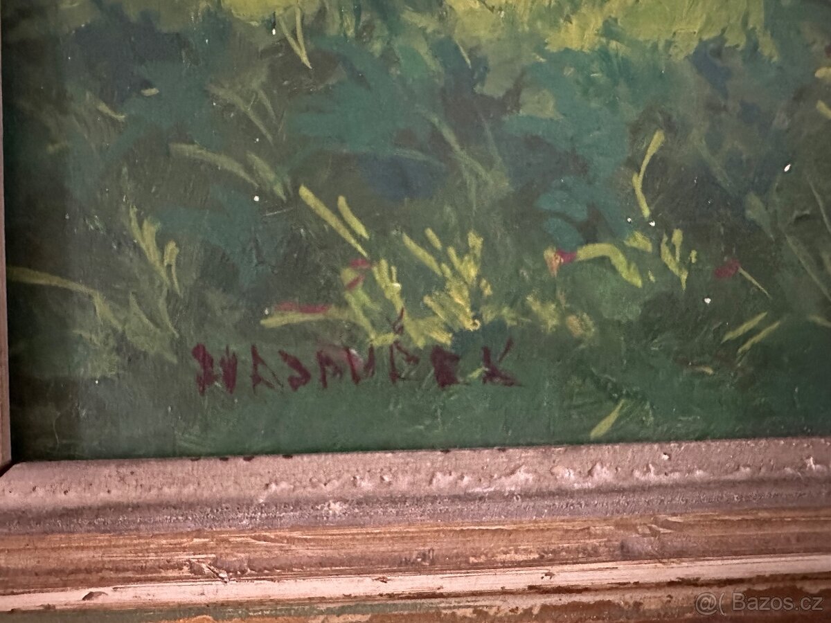 Starý obraz - vesnice autor Hajduček - 4