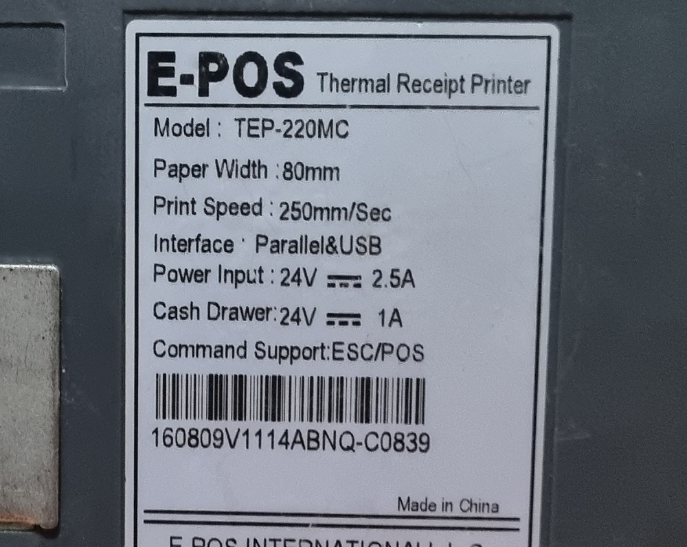 Pokladní termo tiskárna E-POS TEP 220 MC - 4