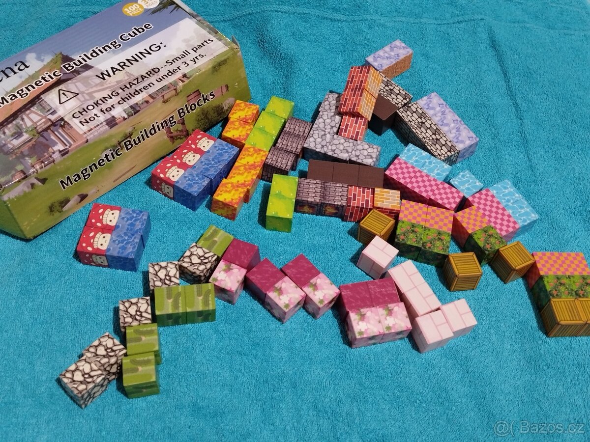 Magnetická stavebnice kostky Minecraft - 4