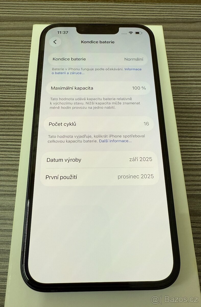 Apple iPhone 16e 128GB, zánovní, komplet, záruka - 4