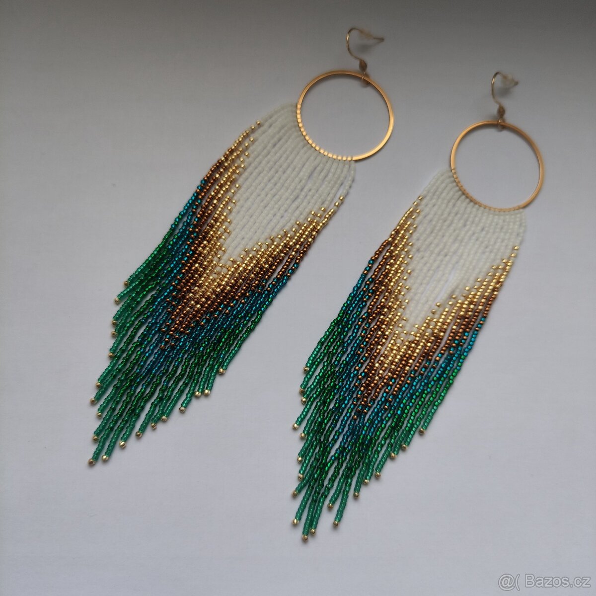 Různé Třásňové náušnice na kroužku - 4