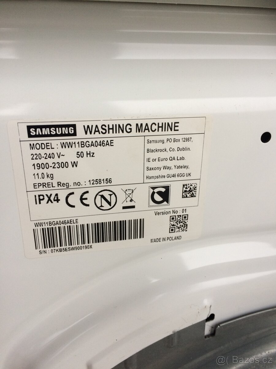 Prodám pračku Samsung WW11BGA046AELE - 4