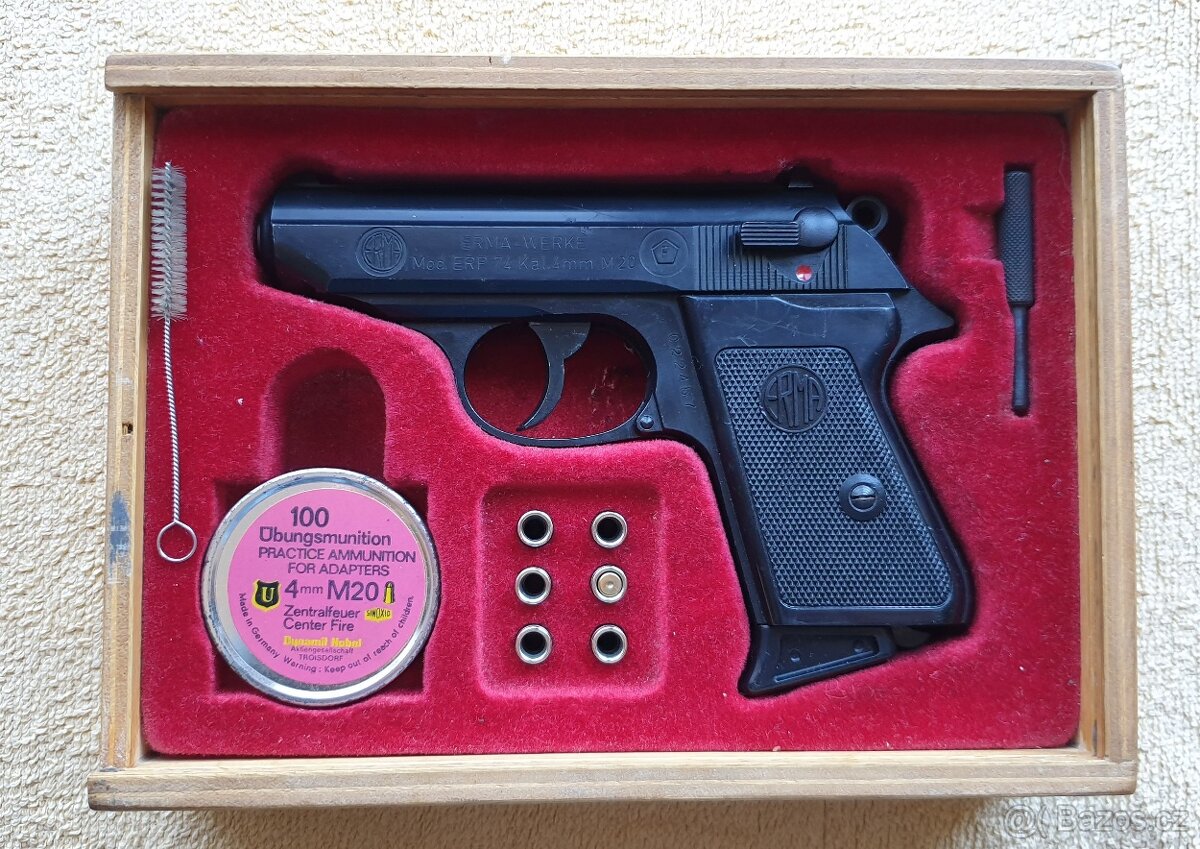 Pistole ERMA-WERKE Mod. ERP 74 cal. 4mm flobert komplet - 4